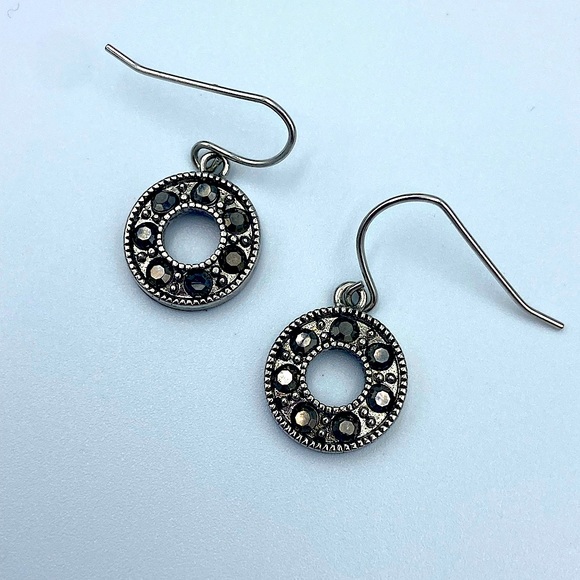 Circle Dangle Earrings - Picture 2 of 2